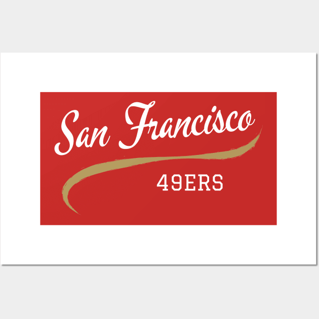 49ers Retro Wall Art by CityTeeDesigns